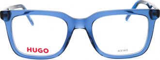 HUGO BOSS HG1300 Rectangular Acetate Eyeglasses - Blue