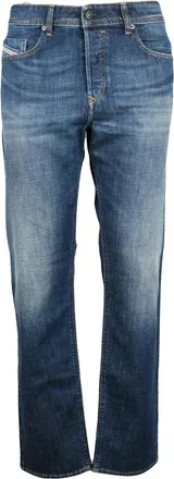 Diesel Blue Stretch Cotton Tapered Jeans