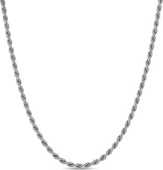 LuvMyJewelry Mizuki Rope Chain Necklace 925 Silver