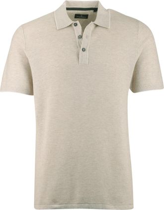 Casamoda Poloshirt Casa Moda beige structuur 3 knoops