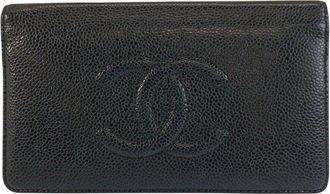 Chanel Black Calfskin Long Wallet (Authentic Pre-Loved)