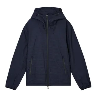 Emporio Armani Light Jackets, male, Blue, Size: XL Nylon Bomber Jacket