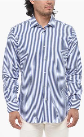 Laboratorio del Carmine Awning-Striped Cotton Shirt MODIGLIANI With French Collar size 41