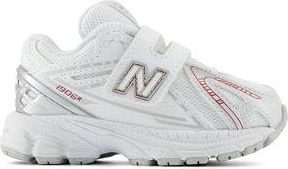 New Balance Infants 1906 Hook & Loop in Beige/Red Synthetic, size 2.5