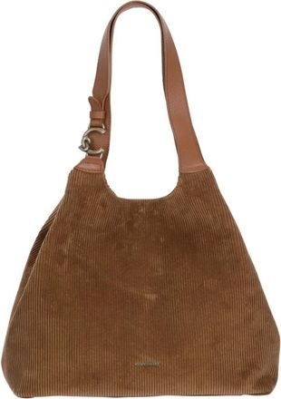 Coccinelle C-Easy Corduroy Tote Bag - Dames - Tassen - Bruin - Maat: ONE Size Corduroy