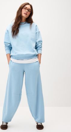 Twik Womens Fleece barrel-leg pant