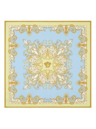 Versace Foulard 90X90 Spring Barocco Printed Bio Silk Twill