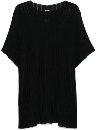 SAPIO ribbed knit T-shirt - unisex - Viscose - 50 - Black