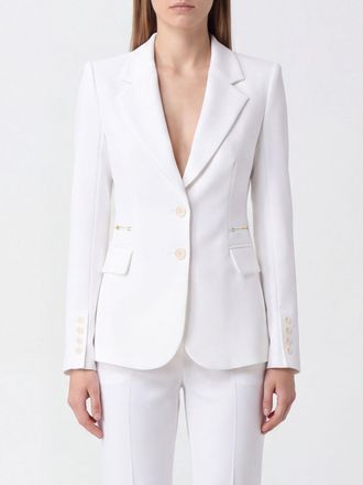 Elisabetta Franchi Blazer corto monopetto con rever a lancia e vestibilit&agrave; slim