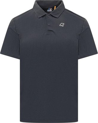 K-Way Navy Blue Logo Polo