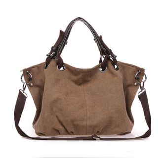 Generic Compatible For Womens Bag Fashion Casual Canvas Large Capacity Handbag Shoulder Messenger Many Colors(Coffee)