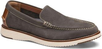Johnston & Murphy Upton Perf Venetian Loafer in Charcoal Nubuck at Nordstrom, Size 10.5