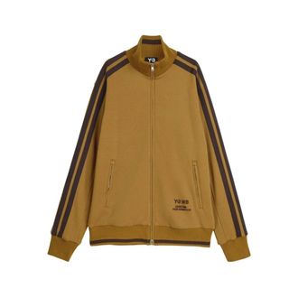 Yohji Yamamoto Track Top - Heren - Vesten met rits - Bruin - M - Katoen - Hoodies & sweatvesten