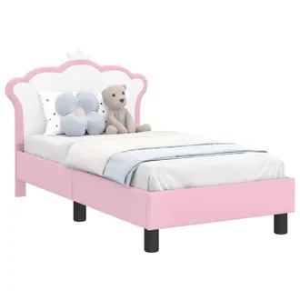 vidaXL Struttura Letto Per Bambini Con Testata Rosa 70 X 140 Cm Pu Vidaxl
