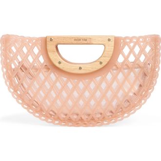 Dolce Vita Solandra Jelly Clutch in Blush at Nordstrom