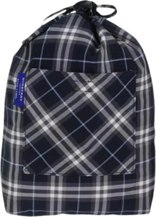 Burberry Pre-owned Bucket Bags, female, Black, Size: ONE SIZE Pre-owned Nova Check Blue Label Nylon Bucket Bag