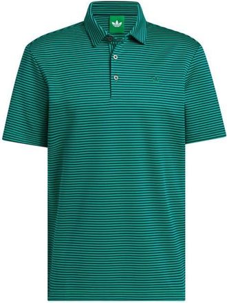 adidas Stripe Golf Polo in Court Green/Night Indigo at Nordstrom, Size Xx-Large