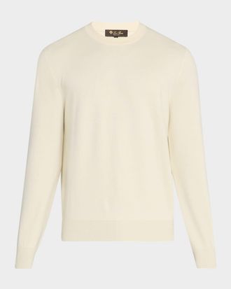 Loro Piana Mens Empire Wish Wool Crewneck Sweater