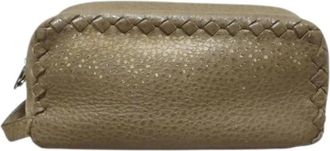 Bottega Veneta Pre-owned Toro Leren Clutch Tas - Dames - Vintage Clutch - Bruin - ONE Size - Leer - Vintage