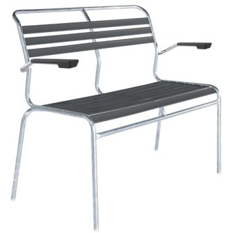 Schubiger M&ouml;bel L&auml;ttli-Bank S&auml;ntis mit Armlehnen