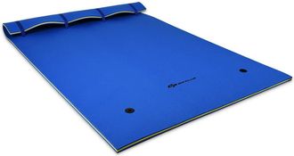Costway Costway - Alfombra Flotante, Tumbona De Agua, Alfombra Flotante No Necesita Inflar, Hamaca De Agua Cama De Agua Flotante, 270 X 180 X 3.5cm Azul