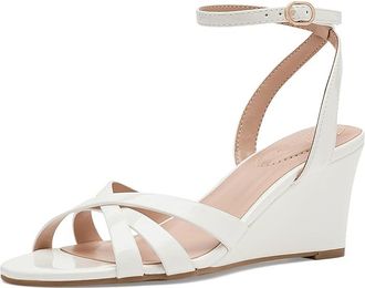 Bandolino Adler Womens Dress Sandals White Patent : 8.5 M, Faux Leather