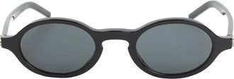 Saint Laurent Black Oval Sunglasses