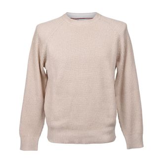 Brunello Cucinelli Rope English Rib Crew Neck Sweater, Brand Size 56 (US Size 46)