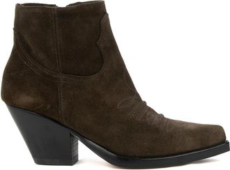 Sonora Brown Texan ankle boot in suede