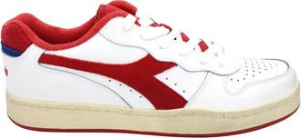 Diadora Lage Top Leren Sneakers Rubberen Zool - Heren - Sneakers - Wit - 40 EU - Schoenen