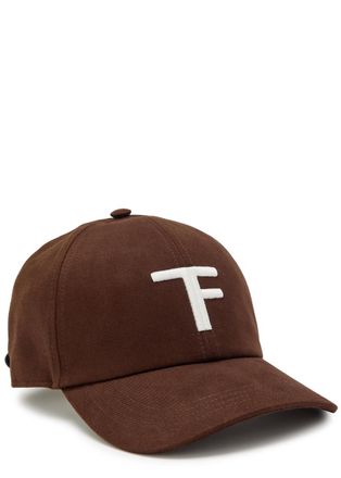 Tom Ford Logo-embroidered Canvas cap - Brown - M