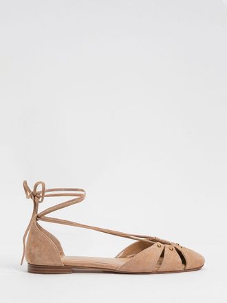 Twinset Ballerina in camoscio con borchie