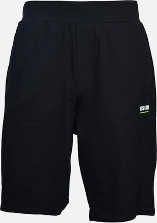Msgm Mens Classic Logo Track Shorts, Black - Size: 32/34/35