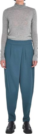 Paper Label Galvan Asymmetrical Pants In Blue Coral
