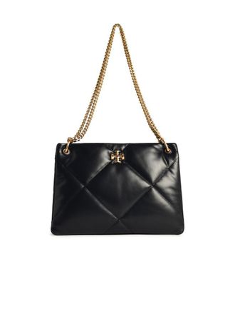 Tory Burch Kira Black Leather Shopping Bag