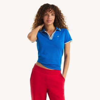 Nautica Womens Sustainably Crafted Deck Polo