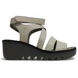 FLY London BAFY485FLY Mousse Leather Womens Comfort Sandals - Off White - Size:UK 6