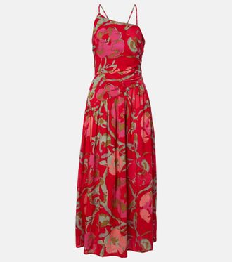 Velvet Cosima floral cotton midi dress
