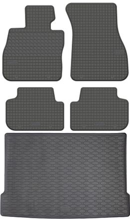 OEM Bmw Serie 1 F40 Hatchback De 2019 (juego) - Alfombrillas De Goma Para Coche + Alfombrilla Para Maletero