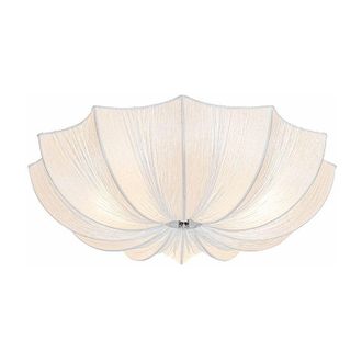 QAZQA Lampada da soffitto plu - Design - Acciaio,Tessuto - Bianco - Tondo Max. 3 x Watt - Qazqa