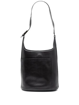Ferragamo 1990-2020 Leather Gancini shoulder bag - women - Calf Leather/Leather - One Size - Black