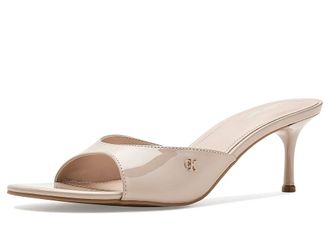 Calvin Klein Vixie Womens Sandals Light Natural Patent : 7.5 M, Faux Leather