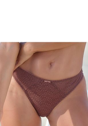 Nuance String NUANCE, Damen, Gr. 48/50, braun, mocca, Spitze, Obermaterial: 91% Polyamid, 9% Elasthan, Unterhosen String, aus edler, leicht transparenter Spi