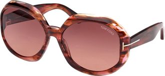 Tom Ford GEORGIA-02 W FT1011 55F Oval Sunglasses