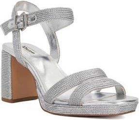 Dune London Manifesting Ankle Strap Sandal in Silver at Nordstrom Rack, Size 11Us / 41Eu