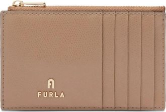 Furla Camelia M Zipped Card Case - Dames - Portefeuilles - Beige - ONE Size - Leer - Accessoires
