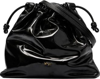N&deg;21 Eva Leren Tas - Dames - Schoudertassen - Zwart - ONE Size - Leer - Tassen