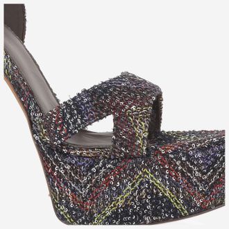 Missoni Womens Platform Sandals Multicoloured Multicolour Viscose