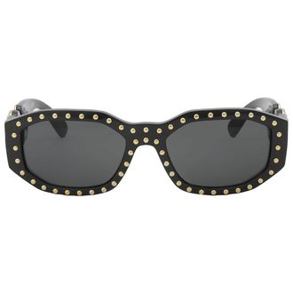 Versace Dark Grey Geometric Unisex Sunglasses VE4361 539787 53