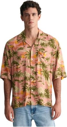 GANT Hawaiiaans overhemd met korte mouwen - Heren - Korte mouwen Overhemden - Veelkleurig - XL - Overhemden